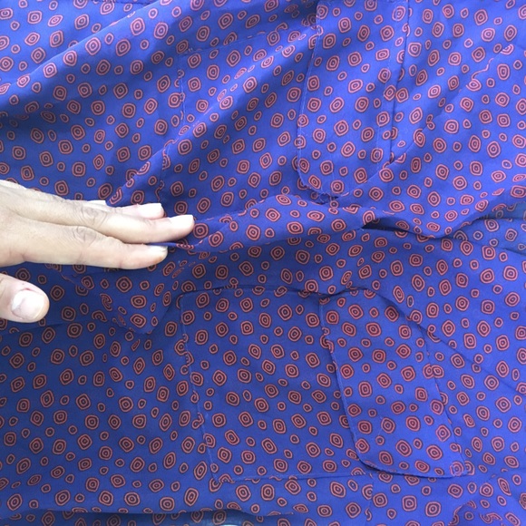 Fun Patterned Sheer Work Blouse - Picture 7 of 7